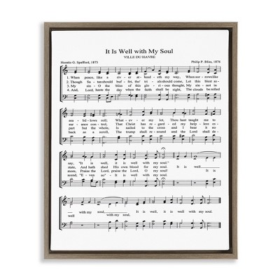 Stupell Industries Well With My Soul Sheet Music, 17" x 21"