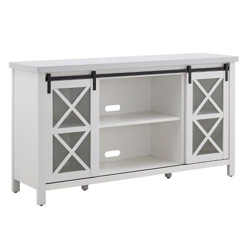 58" White TV Stand - Henn&Hart - image 1 of 4