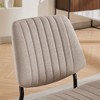 Lyngins 2-Pack Mid-Century Style Dining Chair – Walnut Bentwood, Retro Faux Leather Living Room Chair with Metal Tapered Legs, Ergonomic Curved Back - 3 of 4