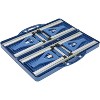 135.5×83×65.5cm Portable Folding Camping Picnic Table Camping Suitcase Table with Seats Chairs Blue - 4 of 4