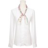 INSPIRE CHIC Women's Floral Printed Satin Square Flowers Silky Neck Scarves 1Pc - 2 of 4