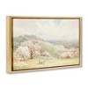 Stupell Industries Lambs Strolling Pastel Countryside Floating Frame Canvas Art - 2 of 4