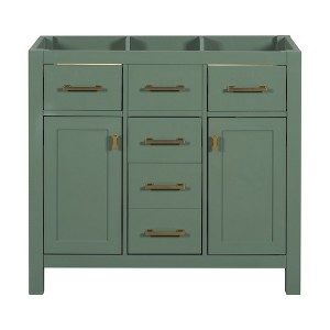 NicBex Bathroom Vanity without Sink/with Sink,Bathroom Sink Vanity with 4 Drawers and 2 Cabinets,36 inch Bathroom Sink Cabinet for Bathroom,Green/Blue - 1 of 4