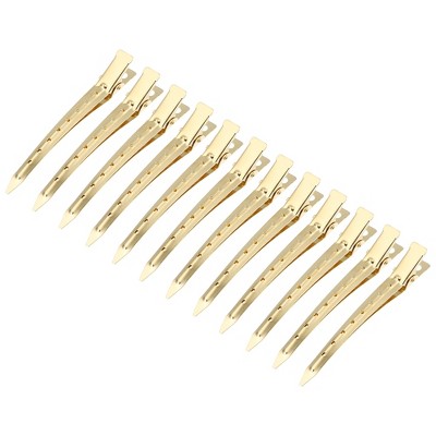 Unique Bargains Metal Non-Slip Durk Bill Hair Clip 3.54"x0.59" 12 Pcs