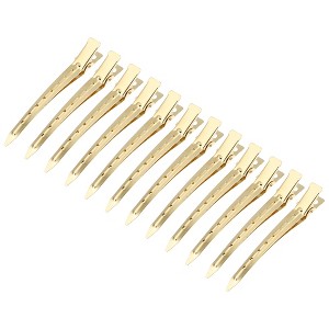 Unique Bargains Metal Non-Slip Durk Bill Hair Clip 3.54"x0.59" 12 Pcs - 1 of 4