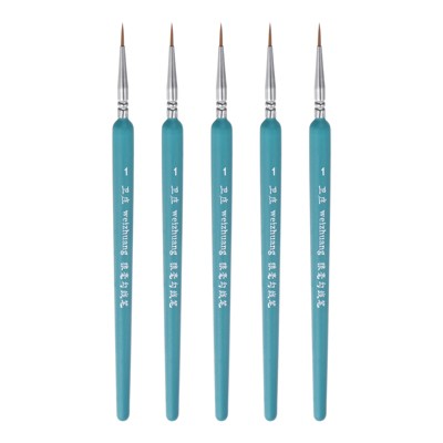 Unique Bargains Detail Paint Nylon Miniature Brush 5 Pcs