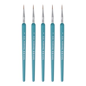 Unique Bargains Detail Paint Nylon Miniature Brush 5 Pcs - 1 of 4