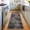 Hallway Runner Rug 2x6 Washable Kitchen Runner with Non Slip Backing, Low Pile Vintage Distressed Mat, Soft Stain Resistant Floor Carpet for Entryway - 3 of 4