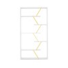 VYNXARIA Industrial Wood Frame Etagere Bookcase - 6-Shelf Open Back Bookshelf for Modern Living Rooms and Offices,White/Yellow - 3 of 4