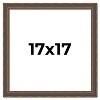 PosterPalooza | Square Elegant Brown Picture Frame - UV Acrylic, Foam Board Backing, Hanging Hardware - 2 of 4