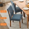 2/4/6 Pieces Upholstered Dining Chairs For Dining Room, Modern Button Tufted Kitchen Chairs with Wood Legs & Padded Seats for Living Room ,Kitchen - 3 of 4