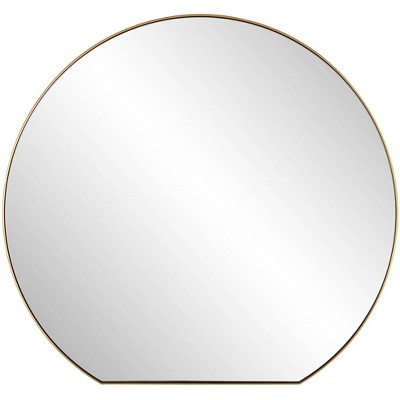 Uttermost Cabell Plated Brushed Brass 30" x 28" Wall Mirror
