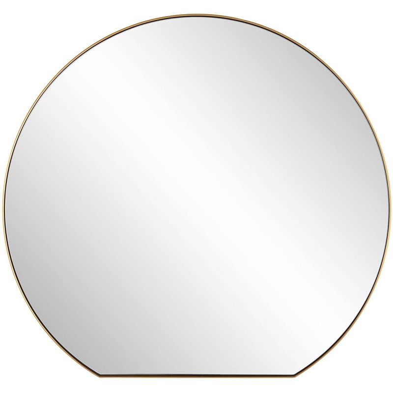 Uttermost Cabell 30" W x 28" H Small Brass Metal Mirror, 1 of 2