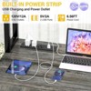 Aheaplus Reversible L-Shaped Computer Desk with Storage Shelf, Home Office Desk with Charging Station, Led Light - 3 of 4