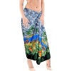 LA LEELA Women's Swimwear Sarong Wrap Cover up Wraps One Size Grey Bike - 2 of 3