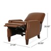 PU Leather Recliner Chair with Rivets, Adjustable Footrest - 3 of 4