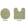 Edge Bath Rug 100% Premium Cotton Ultra-soft Water Absorbent Tufted Solid Reversible 2 Piece Bathroom Rug Set For Machine Washable Bathmat - 2 of 4