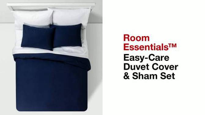 Easy-Care Duvet Cover & Sham Set - Room Essentials™, 5 of 12, play video