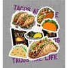 "Tacos Are Life" Taco Stickers Women's Crew Neck Short Sleeve Top - 2 of 3