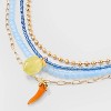 Lemon and Pepper Multi-Strand Necklace - A New Day™ Multicolor - 4 of 4