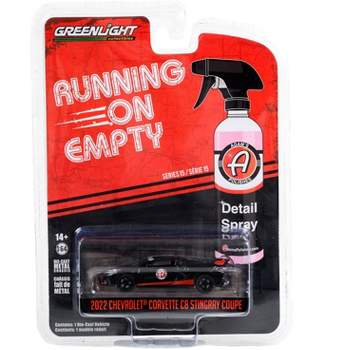 2022 Chevrolet Corvette C8 Stingray Coupe Black w/Red Stripes "Running on Empty" 1/64 Diecast Model Car by Greenlight