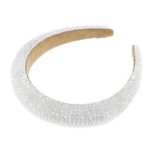 Unique Bargains Women's Bling Rhinestone Padded Hairband Faux Crystal Hair Accessories 1.18 Inch Wide 1 Pc - 1 of 4