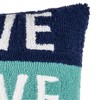 C&F Home 18" x 18" Live Love Lake Hooked Throw Pillow - 2 of 4