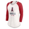 MLB Los Angeles Angels Women's White 3/4 Sleeve Fashion T-Shirt - 2 of 3