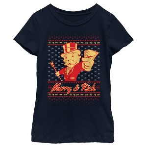 Girl's Monopoly Merry and Rich T-Shirt - 1 of 4