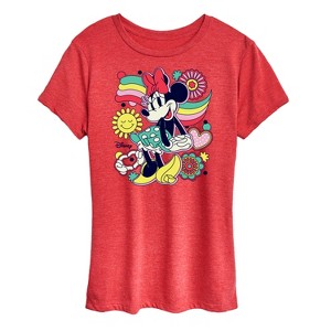 Women's - Disney - Minnie Mouse Retro Icons Short Sleeve Graphic T-Shirt - 1 of 4
