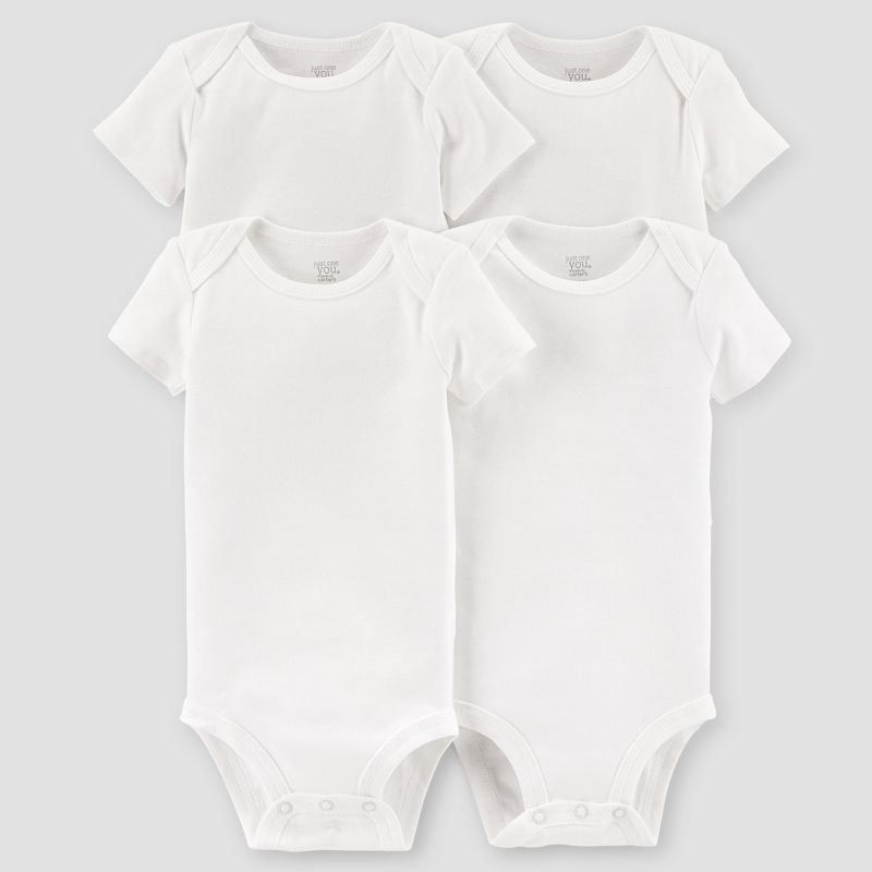 Carter's Just One You® Baby 4pk Gallery Short Sleeve Bodysuit - White, 1 of 8