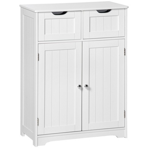 kleankin Bathroom Tall Linen Cabinet Freestanding Storage Organizer