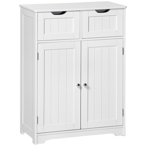 kleankin Bathroom Storage Cabinet with 3 Tier Shelf, Floor Free