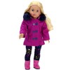 Sophia’s by Teamson Kids Moose Print Winter Pajamas & Fuzzy Slipper Set for 18” Dolls, Blue/Pink - 3 of 4