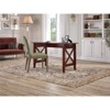 AFI 48" Solid Wood X Design Writing Desk with Drawer in Walnut - 4 of 4