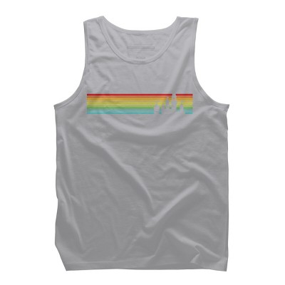 Design By Humans Retro Castle Sunset Stripes By Tank Top