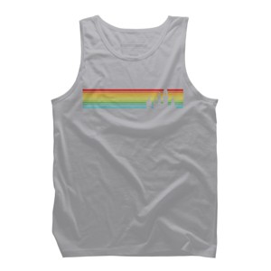 Design By Humans Retro Castle Sunset Stripes By Tank Top - 1 of 2