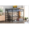 Streamdale Metal Loft Bed Frame with Desk, No Box Spring Needed, Twin, Black - 3 of 4