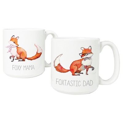 2ct Fox Parents Large Coffee Mugs