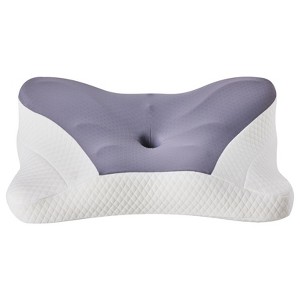 PAGED 26" Cervical Neck Pillow, Ergonomic Memory Foam Bed Pillow with 2 Heights and Armrest Designs for Back, Stomach or Side Sleepers - 1 of 4