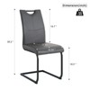 NicBex Modern Dining Chairs with Faux Leather Padded Seat,Armless Chairs with Chrome Metal Legs for Kitchen,Living Room - 3 of 4