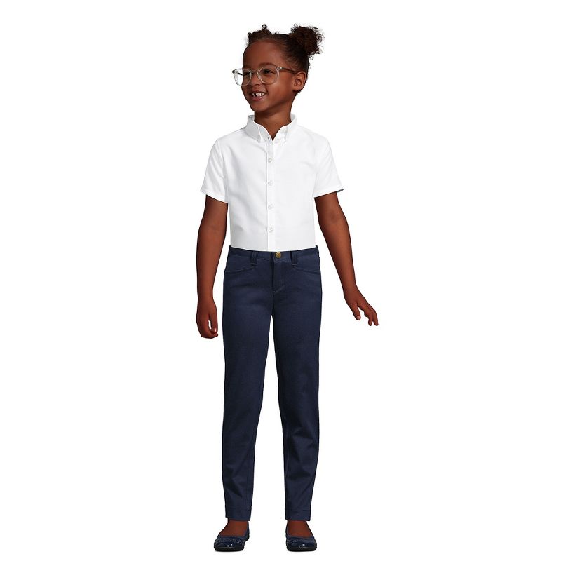 Lands' End School Uniform Kids Short Sleeve Oxford Dress Shirt, 5 of 6