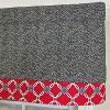 RLF Home 100% Cotton Brazil Banded  Fully lined Windows Rod Pocket Valance 50" x 16"  Red - 4 of 4