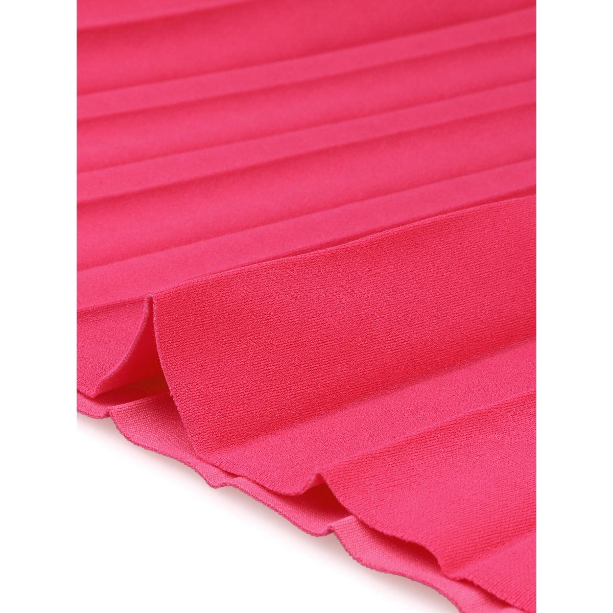 Женские платья INSPIRE CHIC Women's Pleated Crew Neck Cap Sleeve Tie Waist A-Line Dresses Small Hot Pink — фото 5