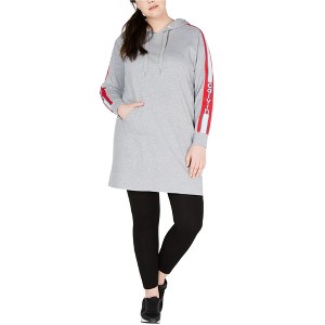 Calvin Klein Womens Hooded Sweater Dress - 1 of 1