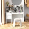 Tangkula Computer Desk Studying Writing Desk Workstation w/Storage Shelf & Drawers for Home Office - 2 of 4