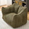 Vynxaria Bean Bag Seats - Olive Green Square Armchair with Carry Handle, Premium Lounge Seat for Gaming & Relaxation - 4 of 4
