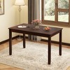 Tangkula 48" Wooden Dining Table for 4 People w/ Rubber Wood Legs Rectangular Table Cherry - 2 of 4