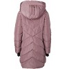 Sportoli Women's Winter Coat Down Alternative Hooded Long Vestee Puffer Jacket - 3 of 4