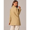 Seta T Women's Long Sleeves Double Breasted Button Outerwear Winter Peacoat - 2 of 4
